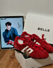 百麗（Belle）時(shí)尚跑道賽車(chē)鞋女童鞋商場(chǎng)舒適薄底德訓鞋運動(dòng)休閑鞋SMG37C85預售 紅色 34 曬單實(shí)拍圖