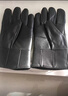 恒源祥純頭層羊皮男士真羊皮冬季加絨加厚保暖騎車(chē)開(kāi)車(chē)防風(fēng)防雨手套 真羊皮加絨黑色7男士 均碼 曬單實(shí)拍圖