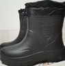 品之德 加絨保暖雨鞋雨靴水靴EVA輕便防耐磨水鞋防寒靴耐油弱酸堿勞保鞋 黑色 42 曬單實(shí)拍圖