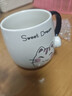 品喻（PINYU）杯子馬克杯咖啡杯陶瓷杯高顏值水杯家用大容量帶蓋勺沖泡杯小粉貓 曬單實(shí)拍圖