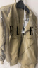 ELLE卡其色立領(lǐng)廓形短外套女2026春季新款高級感時(shí)髦休閑獨特上衣 卡其 M 曬單實(shí)拍圖
