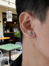 黛若瑪瑙耳釘男潮單只耳骨釘高級感單只輕奢小眾設計痞帥感耳環(huán)飾免摘 【單只】純銀耳釘(酷帥養耳) 曬單實(shí)拍圖