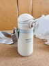 新安怡飛利浦保溫杯兒童水杯寶寶家用嬰幼兒園上學(xué)吸管大齡喝水杯 奶酪白背帶保溫杯 曬單實(shí)拍圖