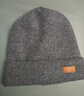 JEEP吉普男士羊毛混紡帽子冬季保暖加絨加厚毛線(xiàn)帽男款防風(fēng)針織帽 灰色-皮標 曬單實(shí)拍圖