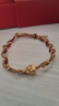 潮宏基小福星足金黃金手鏈女本命年紅繩星星送女友生日禮物 金珠款 曬單實(shí)拍圖