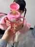 cica兒童水杯嬰幼兒學(xué)飲杯PPSU防嗆直飲吸管奶瓶1-3-6歲牛奶杯帶刻度 迪士尼草莓熊420ml （帶背帶） 曬單實(shí)拍圖