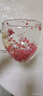 八璽網(wǎng)紅真花雙層玻璃杯高顏值情侶果汁杯咖啡杯帶把手高硼硅隔熱杯子 玫紅花250ml1只 曬單實(shí)拍圖