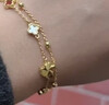 周大金 CHOW TAI KING黃金999足金四葉草手鏈女生輕奢孔雀石手飾情人節生日禮物送女友 黃金999足金四葉草手鏈（附加倉次日達） 曬單實(shí)拍圖