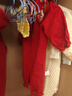 JELLYBABY連體衣嬰兒衣服新品連體衣新生兒紅色哈衣百天服春季女寶衣服 大紅 80cm 曬單實(shí)拍圖