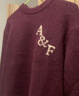 Abercrombie & Fitch【經(jīng)典LOGO】美式絨感套頭毛衣針織衫上衣25秋冬男裝120-5181 酒紅色 M (180/100A) 曬單實(shí)拍圖