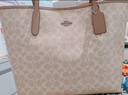 蔻馳（COACH）【品牌直供】女士CITY大號單肩托特包電腦包CV976女神節禮物 曬單實(shí)拍圖