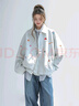 QGF韓系花朵刺繡翻領(lǐng)外套女春季新款寬松運動(dòng)棒球服上衣情侶休閑夾克 白花灰 M 【建議90-110斤】 曬單實(shí)拍圖