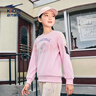 鴻星爾克（ERKE）童裝女中大童上衣兒童冬季保暖加厚衛衣薰衣草紫140 曬單實(shí)拍圖