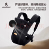 usbeesbaby新生兒橫抱背帶3D透氣護頭頸夏季透氣戶(hù)外輕便出行抱娃神器 碳深灰冰絲棉JDQ 曬單實(shí)拍圖