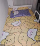 栢啟歆單人被褥全套學(xué)生宿舍六件套四件套被子褥子枕芯全套單人被褥套裝 豆丁小熊宿舍6件套【4斤被芯】 曬單實(shí)拍圖