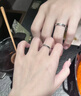 中國黃金（CHINA GOLD）愛(ài)你如初情侶戒指男女款一對足銀戒指紀念情人節生日禮物送女友 【今/次日達】愛(ài)你如初戒指【一對】 曬單實(shí)拍圖