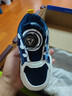 回力（Warrior）兒童跑步鞋旋鈕扣老爹鞋中大童休閑鞋 WZ(CL)-1105 深藍白 29  曬單實(shí)拍圖