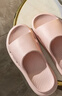 潔麗雅老人防滑拖鞋女士夏季室內家居家中老年浴室洗澡防臭家用涼拖鞋女 粉色 37-38 (標準碼) 曬單實(shí)拍圖
