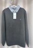 納維凱爾意大利小帆船25秋冬新款男假兩件針織衫內搭襯衫領(lǐng)毛衣1144015303 曬單實(shí)拍圖