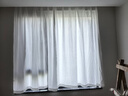 金蟬窗簾家用遮光窗紗透光不透人客廳臥室紗簾百搭白紗掛鉤式 250*250 曬單實(shí)拍圖