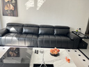芝華仕（CHEERS）直排半青皮沙發(fā)大黑牛真皮客廳高級感2026新款芝華士3133黑3.46m 曬單實(shí)拍圖