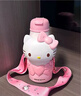 Hello Kitty凱蒂貓保溫杯女生款禮物316不銹鋼學(xué)生大容量便攜背帶兒童吸管杯 helloKitty650ml（H禮盒裝） 曬單實(shí)拍圖