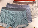貓人（MiiOW）男士?jì)妊?0A抗菌四季款蘭精莫代爾印花無(wú)痕平角褲柔軟透氣短褲3條 曬單實(shí)拍圖