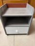 悅美妙床頭柜收納柜子臥室小型時(shí)尚儲物柜現代簡(jiǎn)約帶抽屜窄邊柜置物矮柜 單抽-【歐萊文灰+白】33CM 曬單實(shí)拍圖