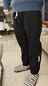 棉致休閑褲子男冬季大碼運動(dòng)長(cháng)褲衛束腳褲保暖加絨男褲 黑色 XL 曬單實(shí)拍圖