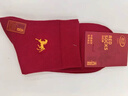 浪莎本命年騏驥紅襪子女馬年純棉10A抗菌結婚喜慶過(guò)年大紅中筒全棉 曬單實(shí)拍圖