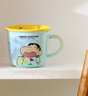 蠟筆小新系列陶瓷杯牛奶刻度杯彩盒裝水杯高顏值禮物咖啡杯馬克杯 蠟筆小新牛奶刻度杯彩盒裝-藍色 曬單實(shí)拍圖