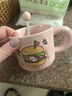 可愛(ài)fufu生日蛋糕馬克杯帶蓋勺陶瓷杯送女生高顏值有意義生日禮物 漢堡生日蛋糕杯+勺1個(gè)350ml 曬單實(shí)拍圖