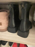 ZHR粗跟短靴女2025冬季新款加絨馬丁靴女洋氣小短靴子女BL663A黑37 曬單實(shí)拍圖