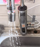 奧克斯（AUX）電熱水龍頭熱水器加熱水龍頭快速熱水變頻恒溫廚房下進(jìn)水 【大屏數顯】電鍍銀+漏保插頭+萬(wàn)向噴頭 曬單實(shí)拍圖