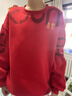 ASK JUNIOR兒童衛衣冬針織加絨保暖男童騏驥紅長(cháng)袖打底衫內搭青少年新年裝 曬單實(shí)拍圖