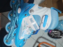 361°兒童輪滑鞋初學(xué)者男童女童溜冰鞋閃光輪旱冰鞋尺碼可調節 藍色S碼 曬單實(shí)拍圖