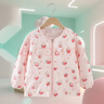 卡梵黎（KafanIi）中大童套服罩衣寶寶秋冬上衣兒童防水防臟圍裙男女孩護衣外套 XW草莓粉色 120 【建議3-5歲】 曬單實(shí)拍圖