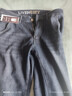 羅蒙牛仔褲男士直筒長(cháng)褲新款秋季彈力休閑褲子男ZH7620霧霾藍加絨32 曬單實(shí)拍圖