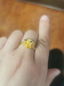 中國黃金（CHINA GOLD）黃金戒指女士足金牡丹花戒指手飾生日情人節禮物送女友老婆 17#足金戒指金重約0.7g【甄選禮盒】 曬單實(shí)拍圖
