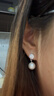 紀詩(shī)哲（GIEVSZHE）輕奢淡水珍珠耳釘女耳夾無(wú)耳洞實(shí)用走心生日禮物送女友老婆 白珍珠10mm有耳洞【當/次日達】 曬單實(shí)拍圖