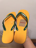 havaianas哈唯納Brasil Logo巴西元素夾腳人字拖夏情侶拖鞋 1740-流行黃色 43-44 巴西碼 曬單實(shí)拍圖