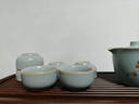 天青茶杯家用辦公室泡茶杯汝窯主人杯待客陶瓷品茗杯可養開(kāi)片茶具 汝窯藍-純色-大圓口杯-六杯 曬單實(shí)拍圖