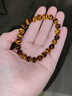 ALLOVE天然黃虎眼石手串男女款水晶手鏈男生生日禮物送男朋友老公紀念日 曬單實(shí)拍圖