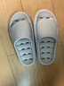 潔麗雅（Grace）拖鞋男士冬季浴室洗澡防滑漏水速干eva不臭腳居家用透氣涼拖鞋男 曬單實(shí)拍圖