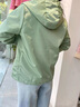 2026春季新款外套女戶(hù)外韓版寬松大碼沖鋒衣女士防風(fēng)透氣百搭夾克 淺綠色 L 建議105-120斤 曬單實(shí)拍圖