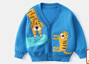 齊齊熊（ciciibear）寶寶開(kāi)衫毛衣春薄款女童男童針織外套春季兒童嬰兒針織衫 湖藍 110 曬單實(shí)拍圖