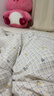 曼克頓（MANKEDUN）云感木棉鄒鄒紗雙層紗全棉花邊公主風(fēng)床上四件套可機洗不易變形 鄒鄒雙層紗-遇見(jiàn) 四件套1.5 床笠款 (被套200*230cm) 曬單實(shí)拍圖