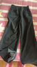 香影【羊毛+醋酸】黑色直筒褲女2025冬季新款松緊高腰寬松休閑褲 黑色 M 160/64A/95-110斤 曬單實(shí)拍圖