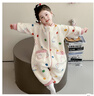 G.duck女童連體睡衣秋冬2025新款兒童珊瑚絨保暖家居服可愛(ài)寶寶卡通睡袋 米白色 130 cm 曬單實(shí)拍圖