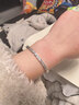 臻匯銀足銀999銀手鐲女鐲子吉言開(kāi)口情侶款首飾生日禮物約25g 曬單實(shí)拍圖